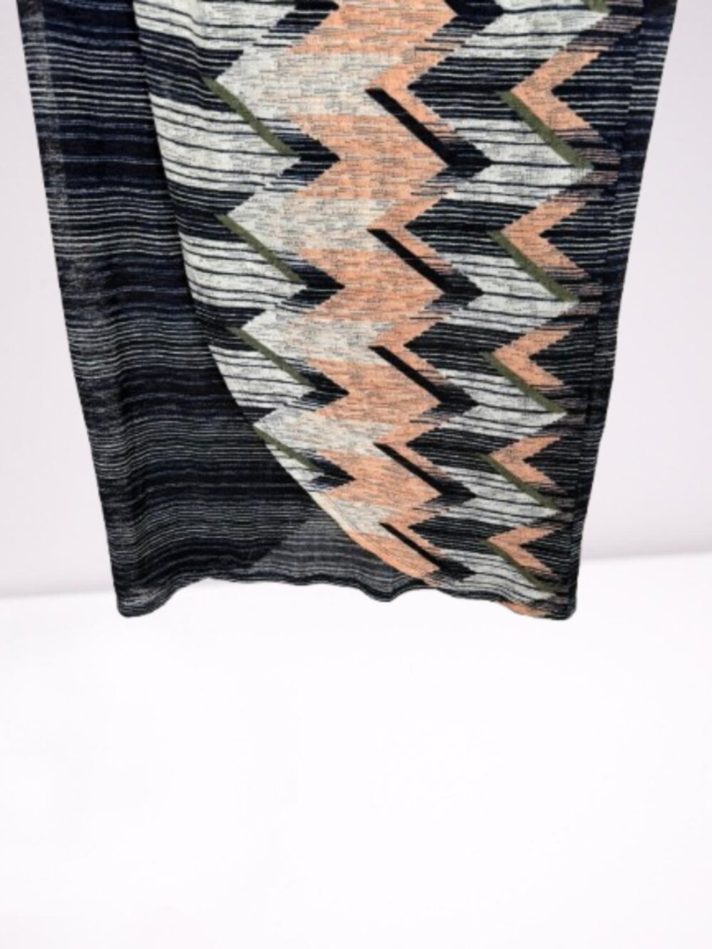 Anthropologie Chevron Midi Skirt in Black, Pink, Cream - Picture 6 of 10